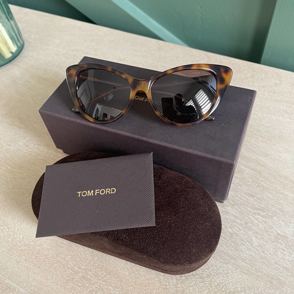NEW Tom Ford Nikita Sunglasses 56J Light Havana Brown MSRP $360 - Picture 10 of 10